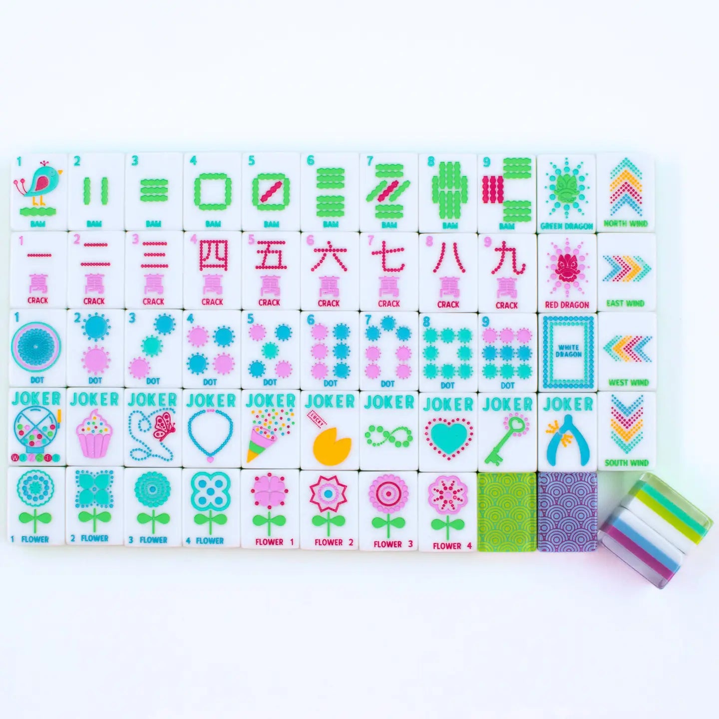 My Fair Mahjong Crystal Confetti Mahjong with a Sprinkle of Color - Purple