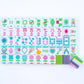 My Fair Mahjong Crystal Confetti Mahjong with a Sprinkle of Color - Lemon-Lime