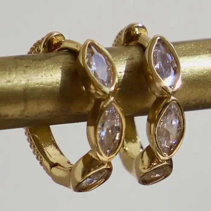 Katie Waltman Jewelry Gold Lace And Textured Hoops