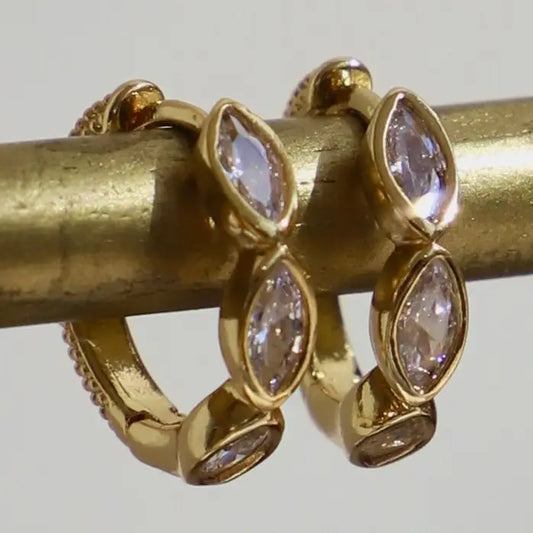 Katie Waltman Jewelry Gold Lace And Textured Hoops