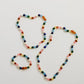 CanyonLeaf Raw Baltic Amber and Pearl Necklace + Sweet Pink Gemstones
