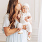 Miriia The Jackson Baptism Christening White Cotton Knit Boy Outfit