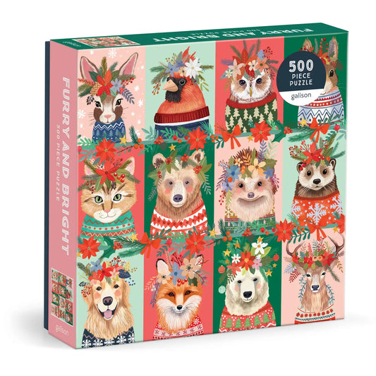 Chronicle Books Furry and Bright 500 Piece Puzzle