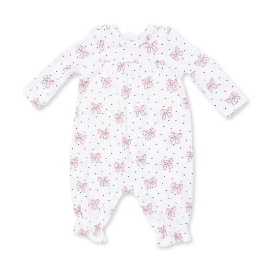 Angel Dear Bows and Hearts - Cuffed Sleeve Romper