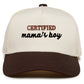 Funky Junque Two Tone Cap Certified Mamas Boy - Brown/beige