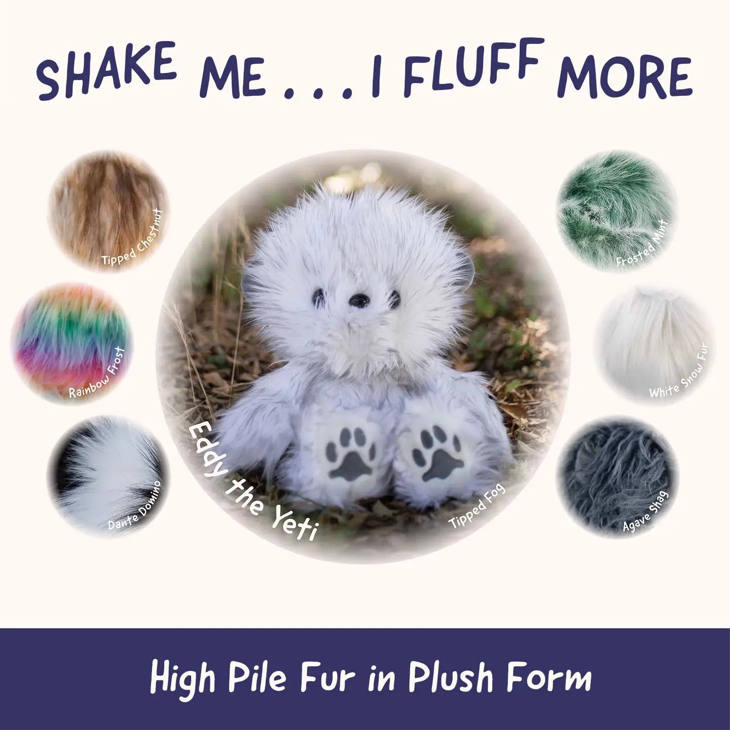 Beverly Hills Teddy Bear Company FLUFF'UMS Eddy the Yeti 18"