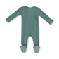 Angel Dear Waffle / Thermal 2 Way Zipper Footie - Frosty Spruce