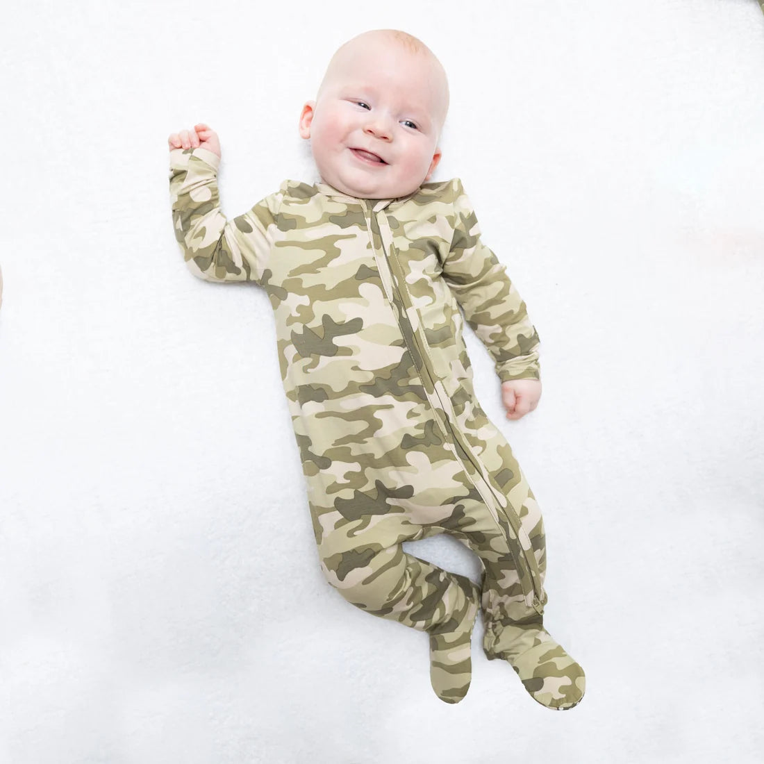 Angel Dear Camo - 2 Way Zipper Footie