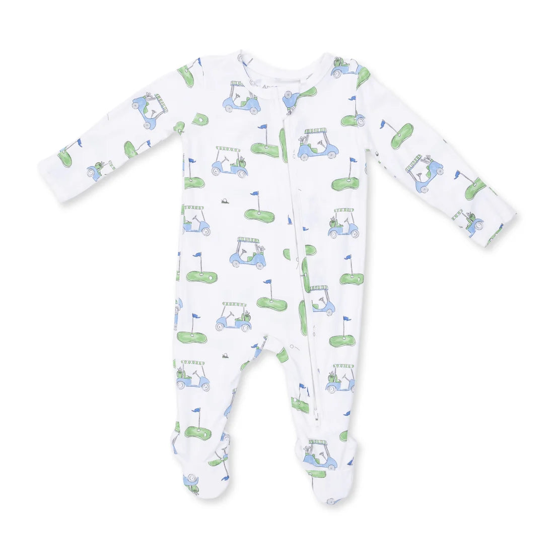 Angel Dear Golf Carts Blue - 2 Way Zipper Footie