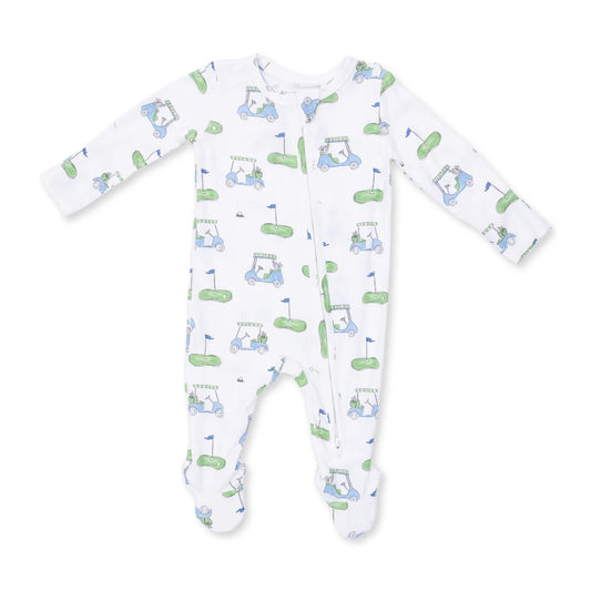 Angel Dear Golf Carts Blue - 2 Way Zipper Footie