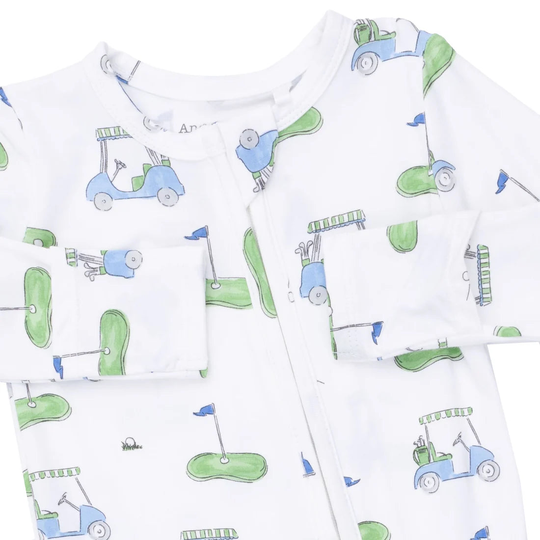 Angel Dear Golf Carts Blue - 2 Way Zipper Footie