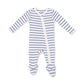 Angel Dear Vintage Stripe Blue - 2 Way Zipper Footie
