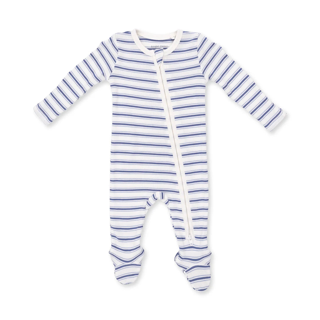 Angel Dear Vintage Stripe Blue - 2 Way Zipper Footie