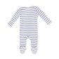 Angel Dear Vintage Stripe Blue - 2 Way Zipper Footie