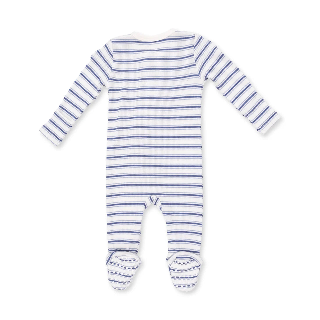 Angel Dear Vintage Stripe Blue - 2 Way Zipper Footie