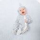 Angel Dear Vintage Stripe Blue - 2 Way Zipper Footie