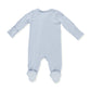 Angel Dear Solid Blue Fog - 2 Way Zipper Footie