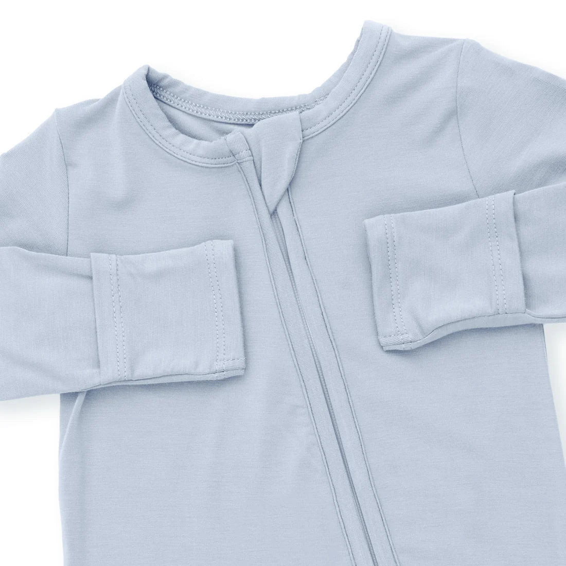 Angel Dear Solid Blue Fog - 2 Way Zipper Footie