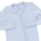 Angel Dear Solid Sheer Blue Rib - 2 Way Zipper Footie