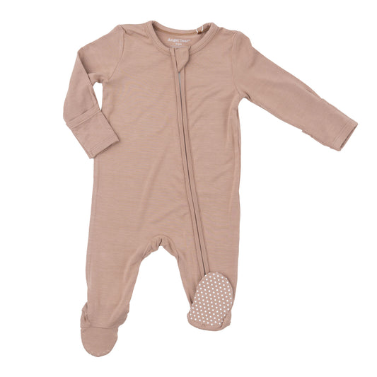 Angel Dear Bamboo 2 Way Zipper Footie - Tuscany Solid