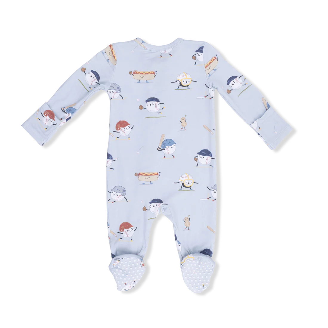 Angel Dear Bamboo 2 Way Zipper Footie - Baseballs Playing Baseball