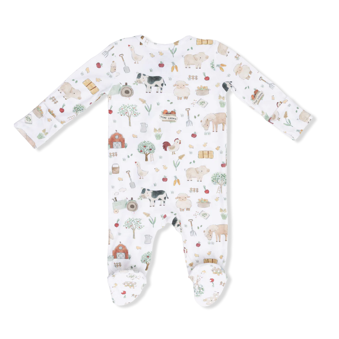 Angel Dear Bamboo 2 Way Zipper Footie - Cute Farm Animals Uni