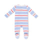 Angel Dear Bamboo 2 Way Zipper Footie - Preppy Rugby