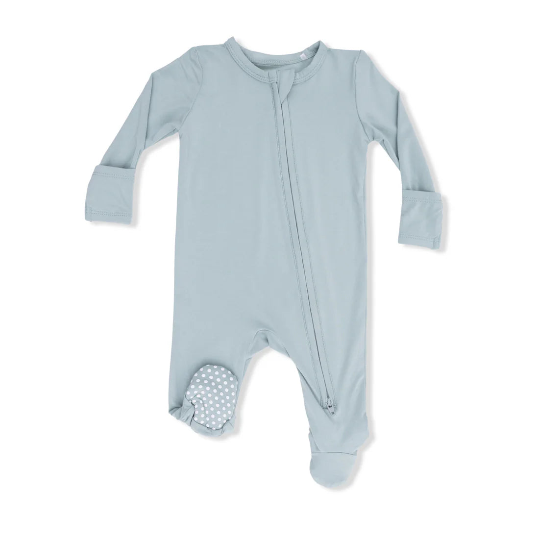 Angel Dear Bamboo 2 Way Zipper Footie - Solid Jadeite