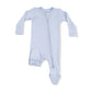 Angel Dear Bamboo 2 Way Zipper Footie - Solid Niagara Mist Rib