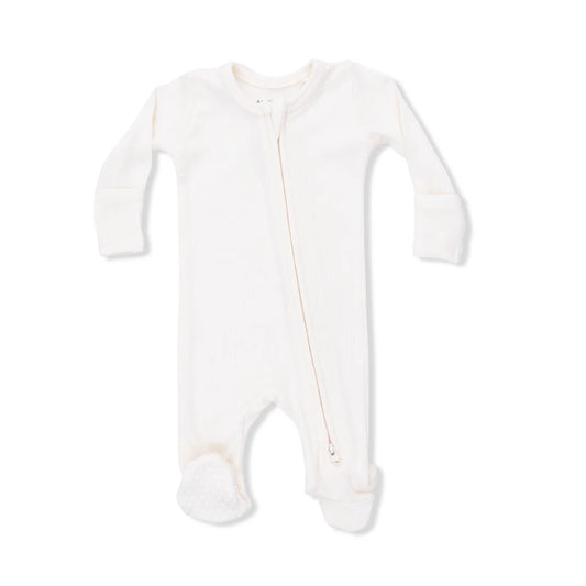 Angel Dear 2 Way Zipper Footie - Solid Sugar Swizzle