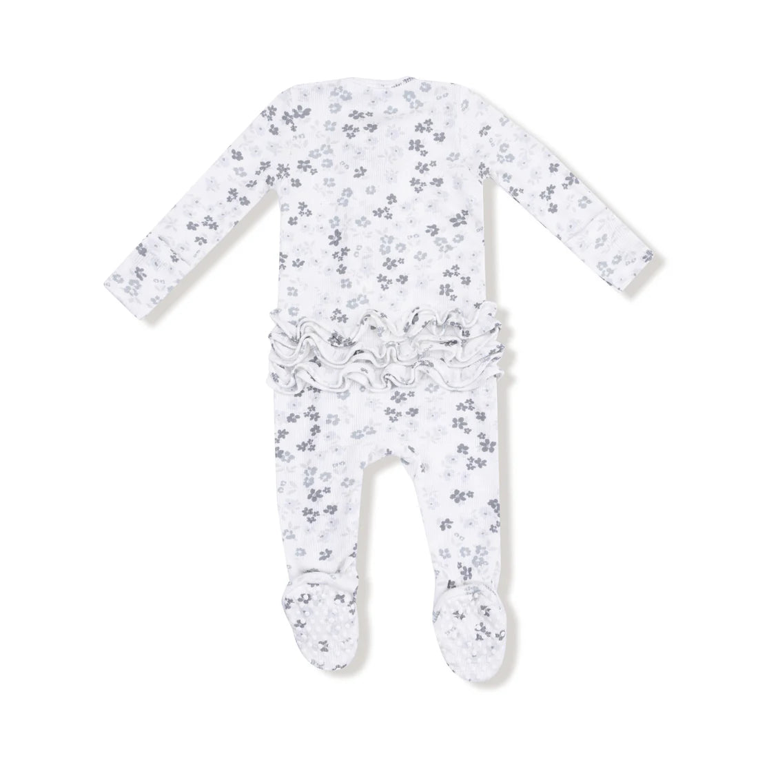 Angel Dear Bamboo 2 Way Zipper Ruffle Back Footie - Caroline's Calico