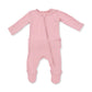 Angel Dear Solid Mellow Rose - 2 Way Ruffle Back Zipper Footie