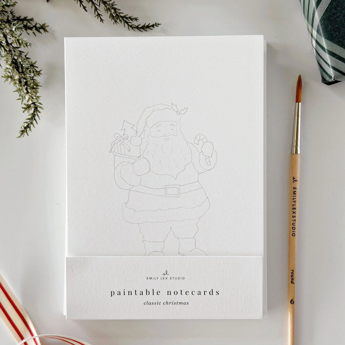 Emily Lex Studio Classic Christmas Paintable Notecard
