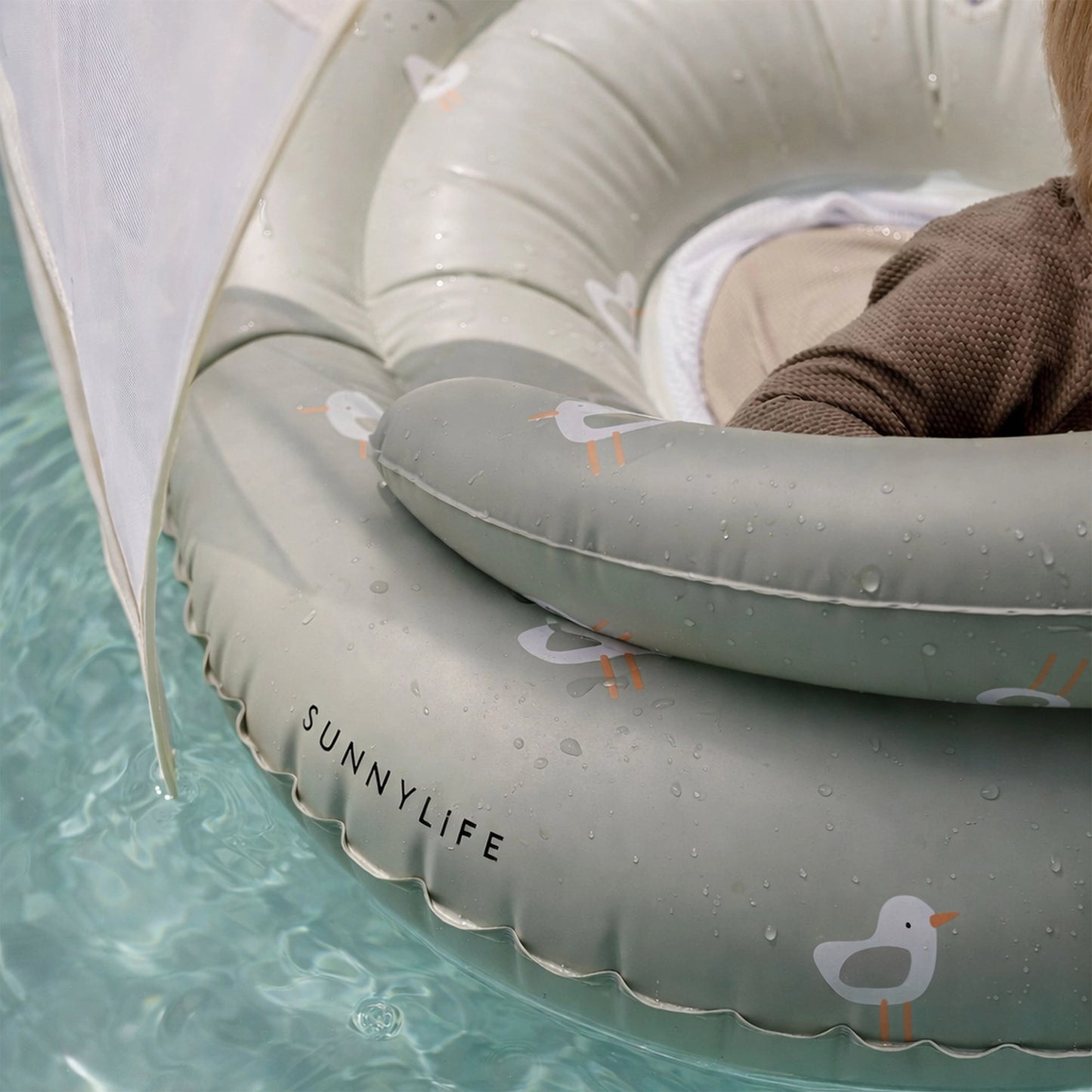 Sunnylife Interactive Baby Float Sammy the Seagull - Green