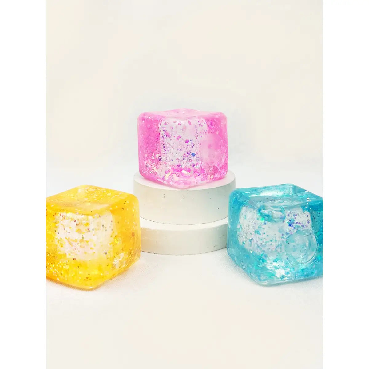 Love and Repeat Viral Glitter Ice Cube Squishy Toy - Assortment - 1 Piece