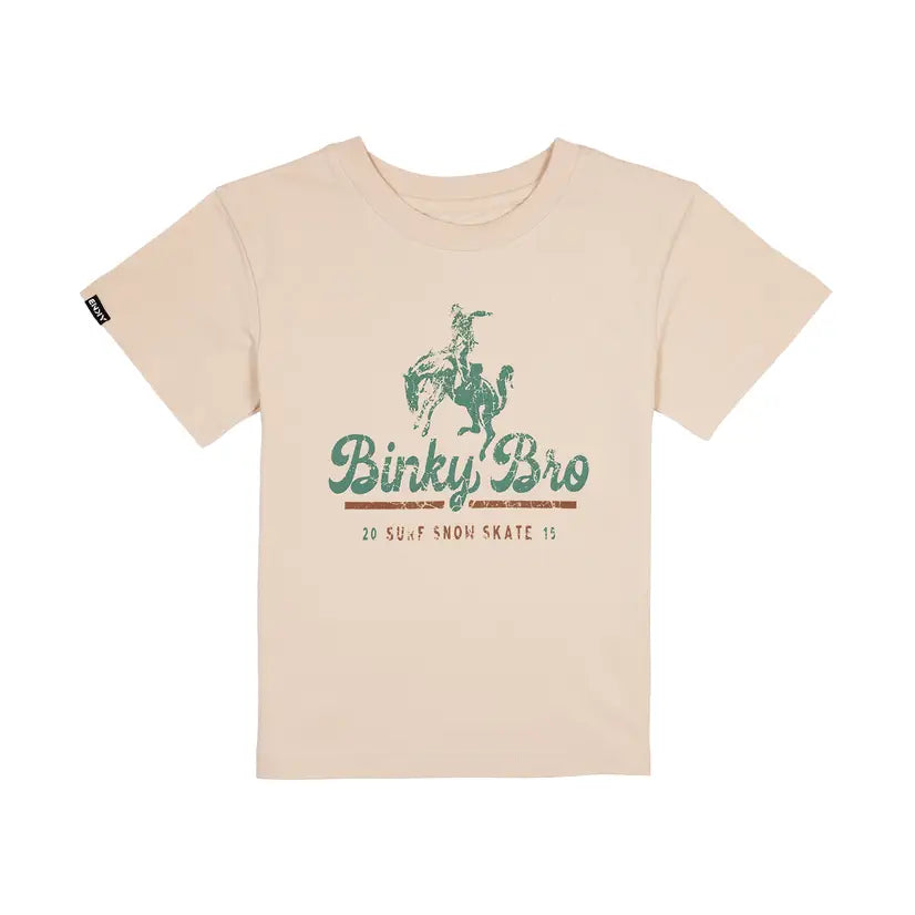BinkyBro Kids Graphic T-Shirt BinkyBronco - Cream