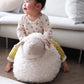 Little Lamb Kind Baa Baa Sheep Pouf Ride-On Toy