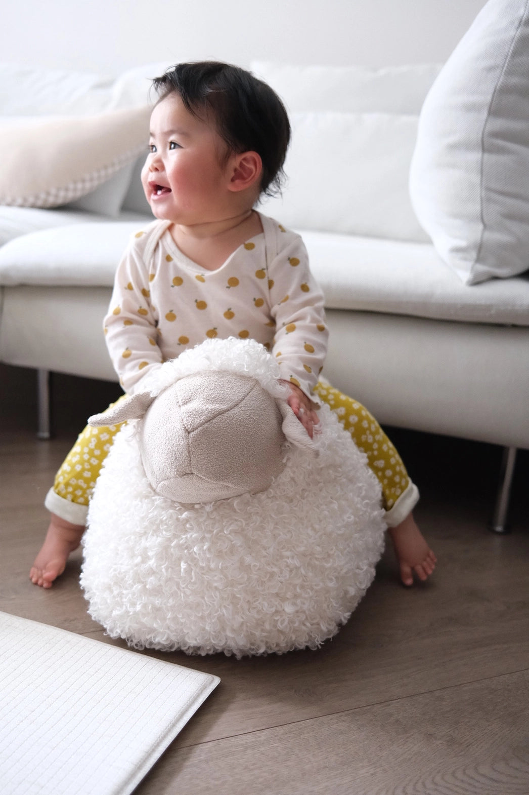 Little Lamb Kind Baa Baa Sheep Pouf Ride-On Toy