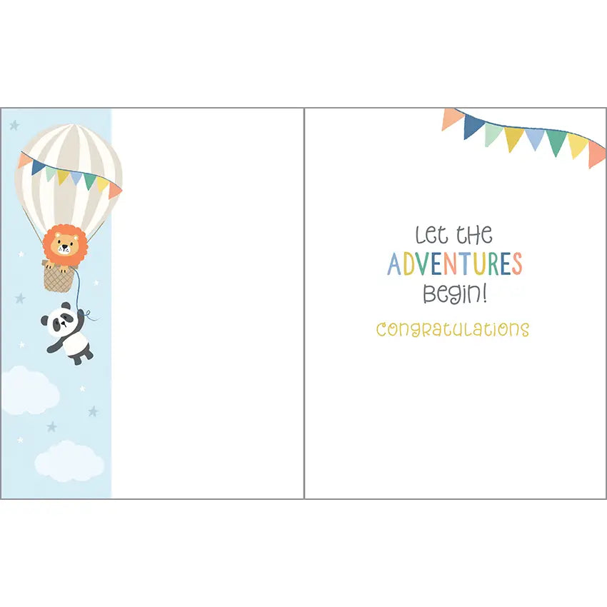 Gina B Designs Baby Greeting Card - Baby Shower Balloons