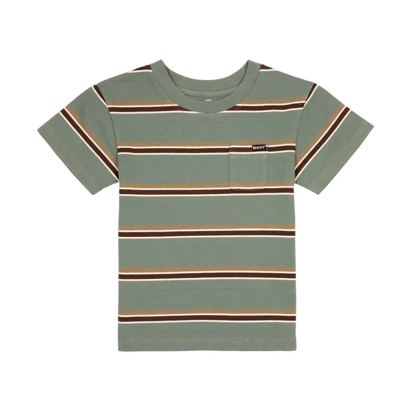 BinkyBro Kids Stripe T-Shirt Finley Stripes - Green
