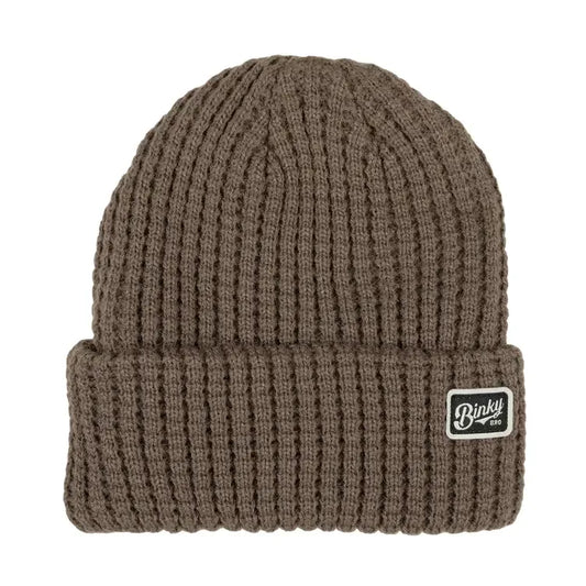 BinkyBro Kids Beanie Waffle Brown