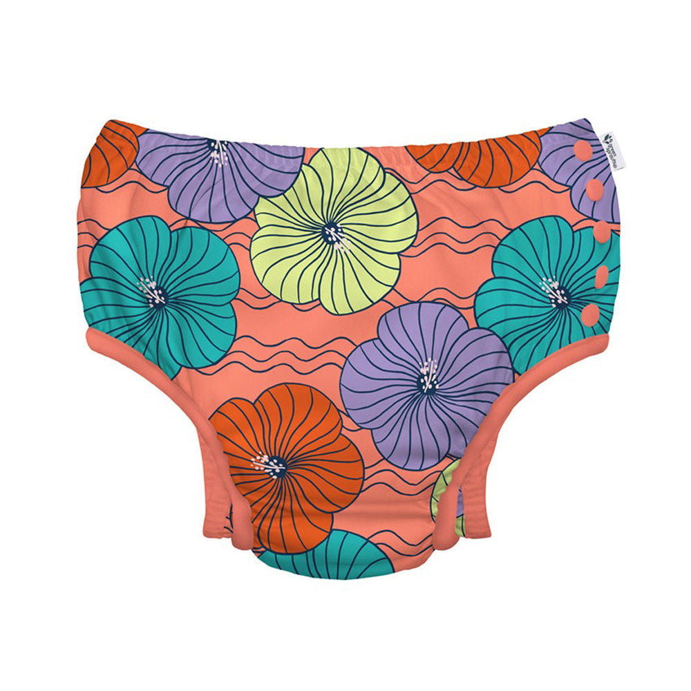 Green Sprouts Eco Snap Swim Diaper -Tea Collection - Hibiscus