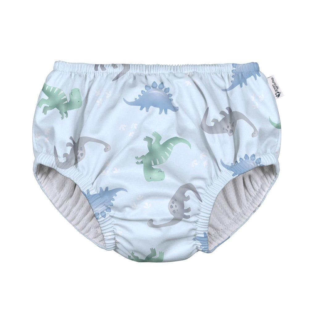 Green Sprouts Eco Pull-up Swim Diaper - Light Blue Dinos