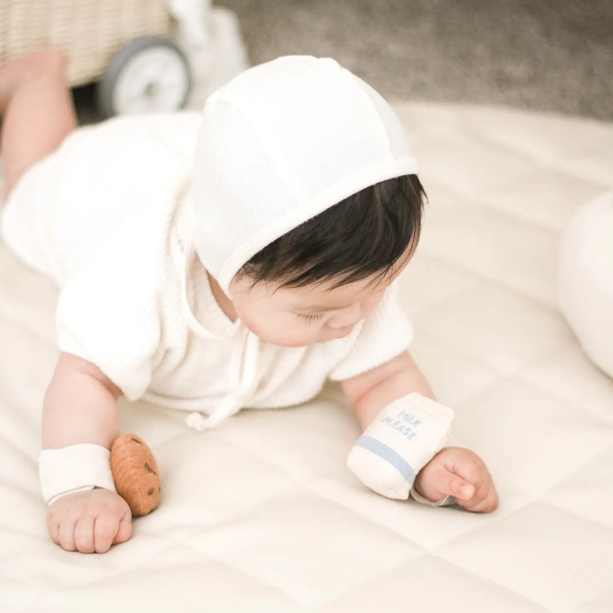 Little Lamb Kind Milk + Cookie Baby Wrist Rattle
