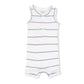Angel Dear Henley Shortie Romper - Vintage Stripe