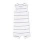 Angel Dear Henley Shortie Romper - Vintage Stripe