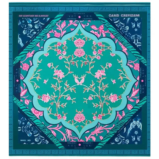 The Southern Peacock Mat - Teal Floral