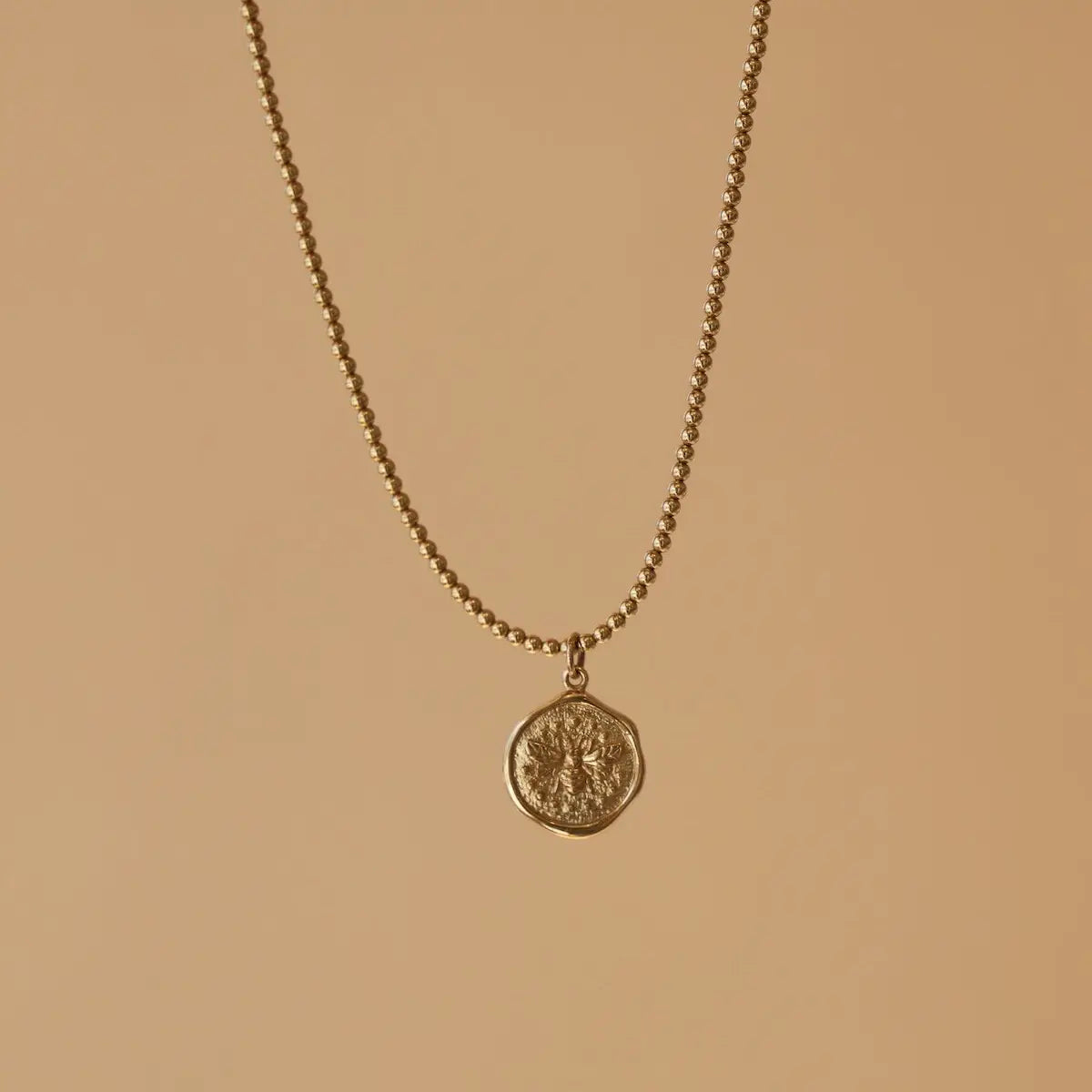 Katie Waltman Jewelry Gold Wax Seal Bee Charm