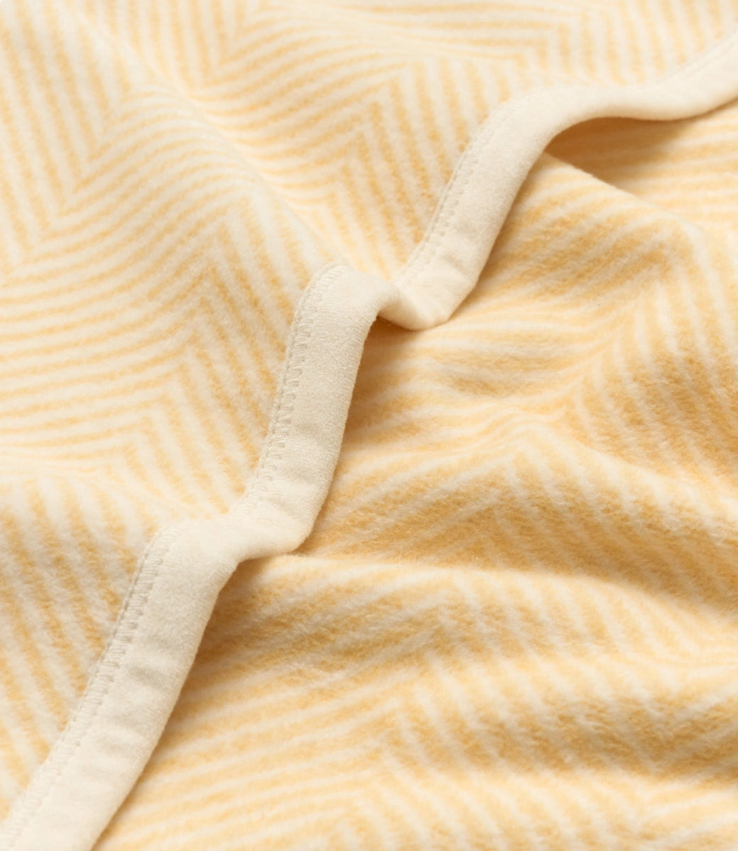 ChappyWrap Harborview Herringbone Butter Yellow Mini Blanket