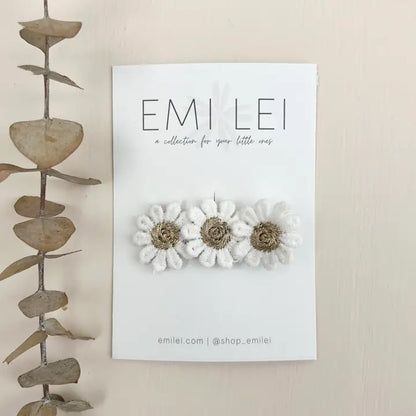 Emi Lei Fabric Hair Clip Snap Barrette